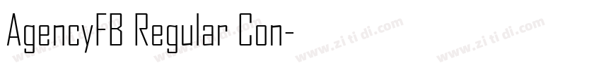 AgencyFB Regular Con字体转换